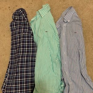 Three Men’s Medium Vineyard Vines Shirts
